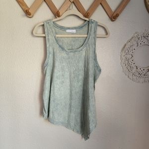 House Of Harlow 1960 Tie Dye Asymmetrical Top In Blue Green Women's S NWOT